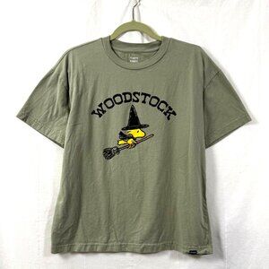 RSQ x Peanuts Woodstock T-Shirt Mens Sz S Green Witch Graphic Crew Neck SS Tee